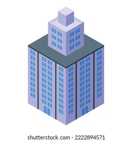 Floor multistory building icon isometric vector. City block. Modern construction