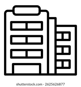 Floor multistory icon outline vector. City block. House building