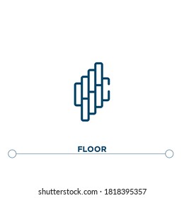 icono del vector de contorno de piso. ilustración de elemento simple. icono de contorno de piso a partir del concepto de construcción editable. se puede usar para web y móvil
