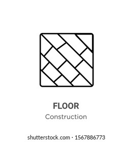 Floor outline vector icon. Thin line black floor icon, flat vector simple element illustration from editable construction concept isolated on white background