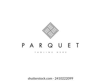 floor parquet tile line logo design