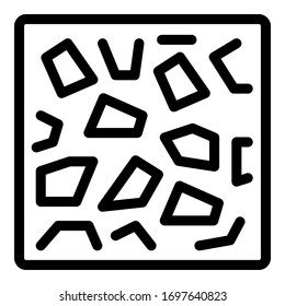 Icono de pavimentación del suelo. Icono de vector de pavimentación de esquema para diseño web aislado en fondo blanco