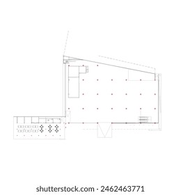 floor plan from the basement for parking and a cafe next to the basement for people to relax