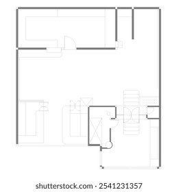 planta do edifício com sala de forno para o restaurante