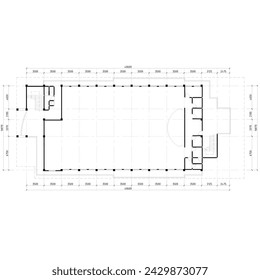 floor plan of the convention hall or hall