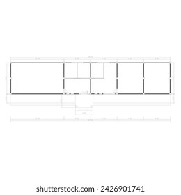 El plano de planta del edificio alargado es adecuado para oficinas