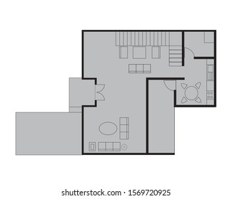 floor plan a house design,black and white
