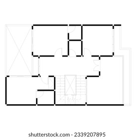 floor plan of a house or villa building