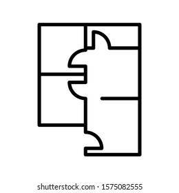 Floor plan icon. architect design.