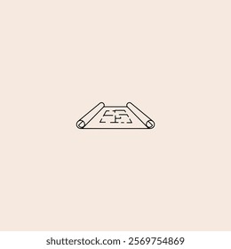 Floor plan icon flat vector design.