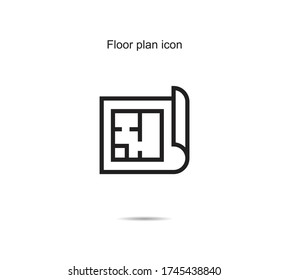  Ideen für das Floor-Plan-Symbol entwerfen Vektorgrafik im Hintergrund