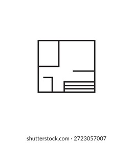 ícone de planta de chão desenho de elemento de ilustração