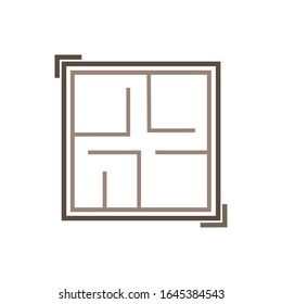 floor plan icon logo vector