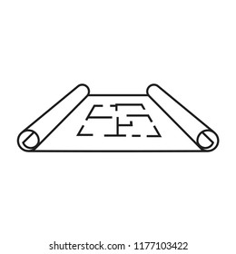 floor plan icon vector 