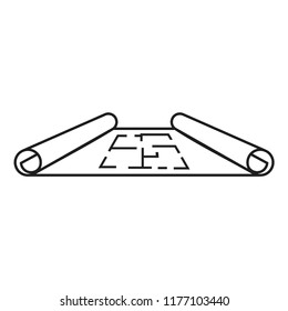 floor plan icon vector 