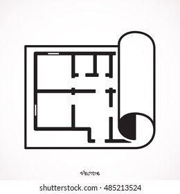 Floor Plan Icon Vector