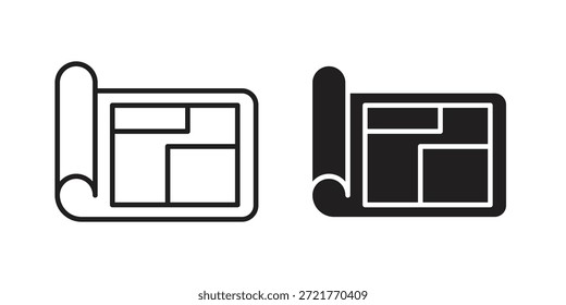 Ícone de planta baixa para o design do seu site, logotipo, aplicativo, interface do usuário. EPS10