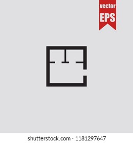 Floor plan icon.Vector illustration.
