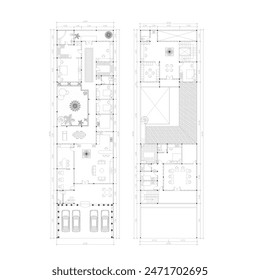 floor plan and interior plan of a motel or hotel with a sketch of the room dimensions