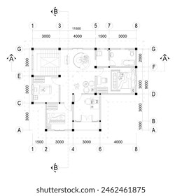 floor plan and interior plan of the residence