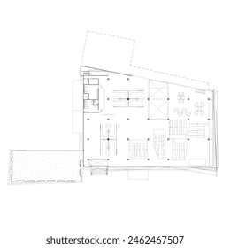 floor plan of a large building for a mall or supermarket