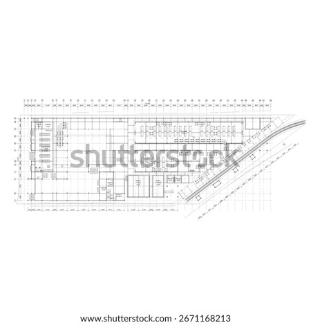 floor plan of a large factory