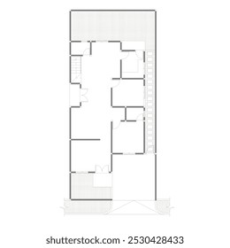 planta planta layout para uma casa residencial com as dimensões certas ou composição da sala