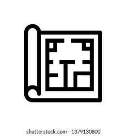 Floor Plan Line Icon