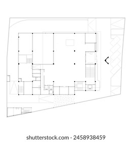 floor plan of a lobby in a large apartment or hotel