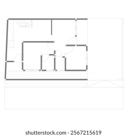 floor plan with the right wall composition or wall layout