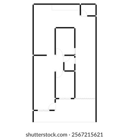 floor plan with the right wall composition or wall layout