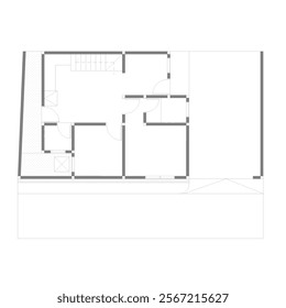 floor plan with the right wall composition or wall layout