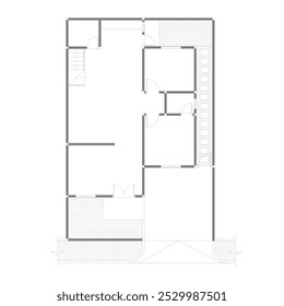 planta e arranjo de quarto com dimensões padrão de uma casa residencial