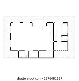 floor plan of the room for recitation or hall and there is a bedroom