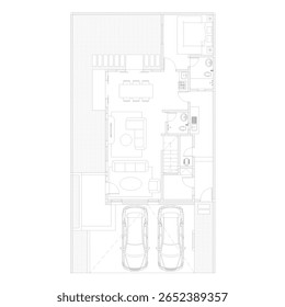 esboço da planta do chão com arranjo da mobília ou planta interior