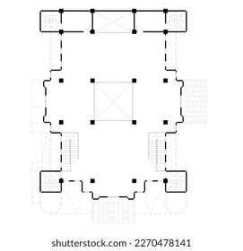 floor plan sketch of the grand mosque intended for Muslims