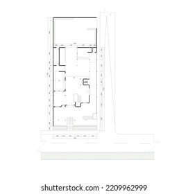 Floor Plan Sketch Of A House At A Fork In The Road