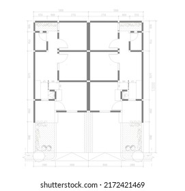 floor plan sketch for a house with small residential dimensions