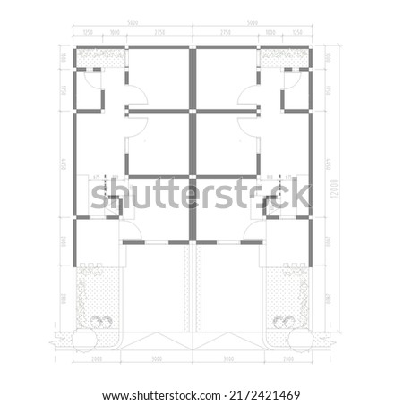 floor plan sketch for a house with small residential dimensions