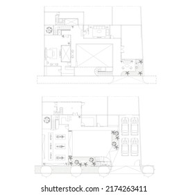 floor plan sketch of a luxury residence