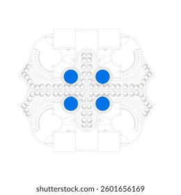 floor plan sketch of a round building that makes it unique