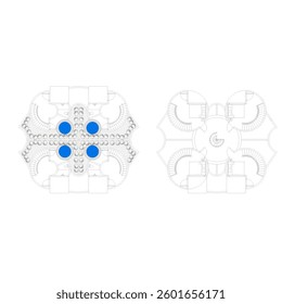 floor plan sketch of a round building that makes it unique