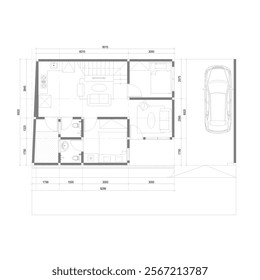 floor plan for a small area with the right furniture or interior arrangement