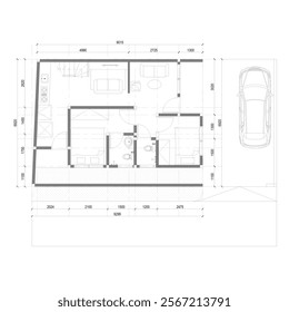 floor plan for a small area with the right furniture or interior arrangement