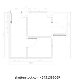 floor plan of a small room for a bathroom