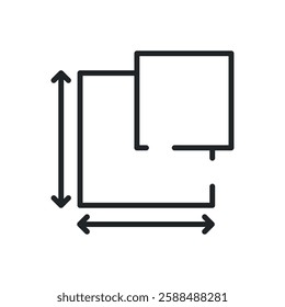 Floor plan thin line icons. Perfect pixel on transparent background