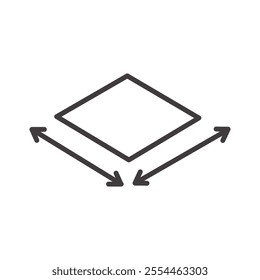 Floor Plan thin liner icon vector.