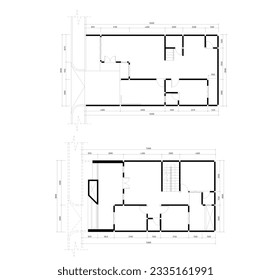 floor plan of a two-storey residential house