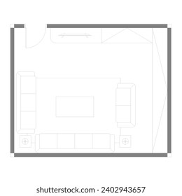 floor plan of a waiting room in an office