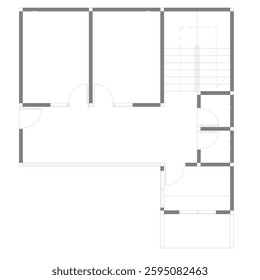 floor plan or wall layout of an apartment unit